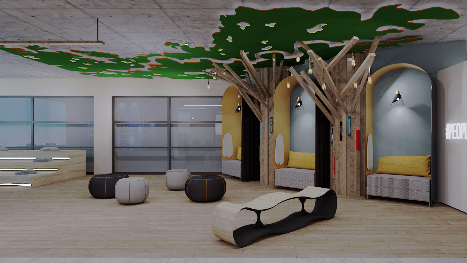 Cape Town campus concept with sculptural tree