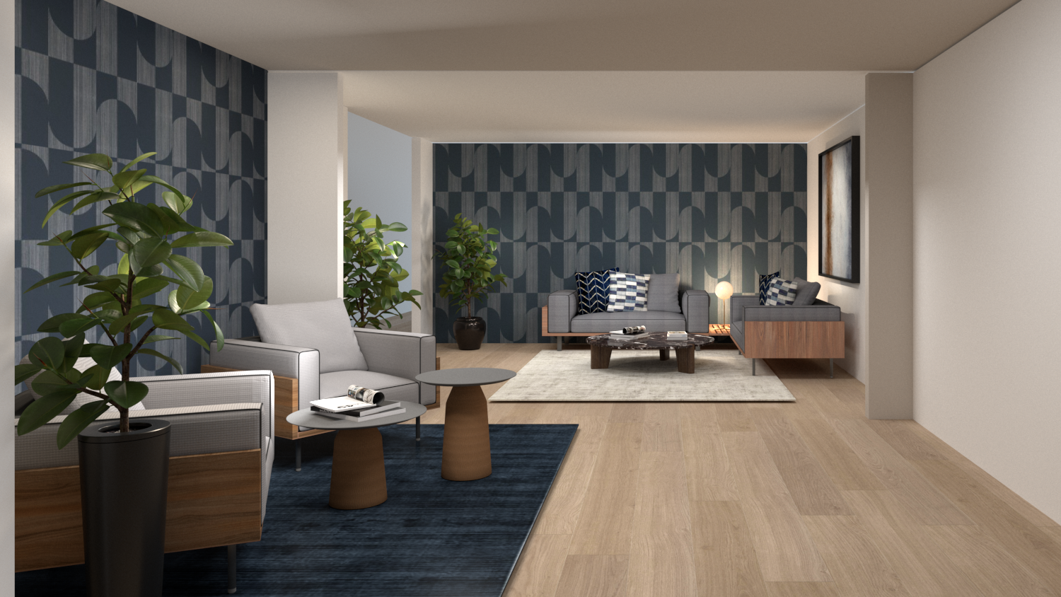 3D render of lounge area