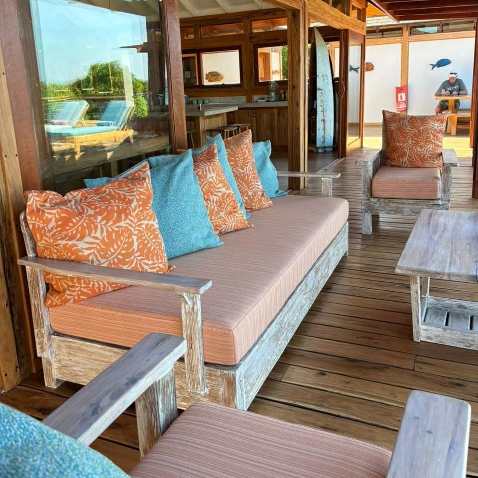 Outdoor deck with ocean views