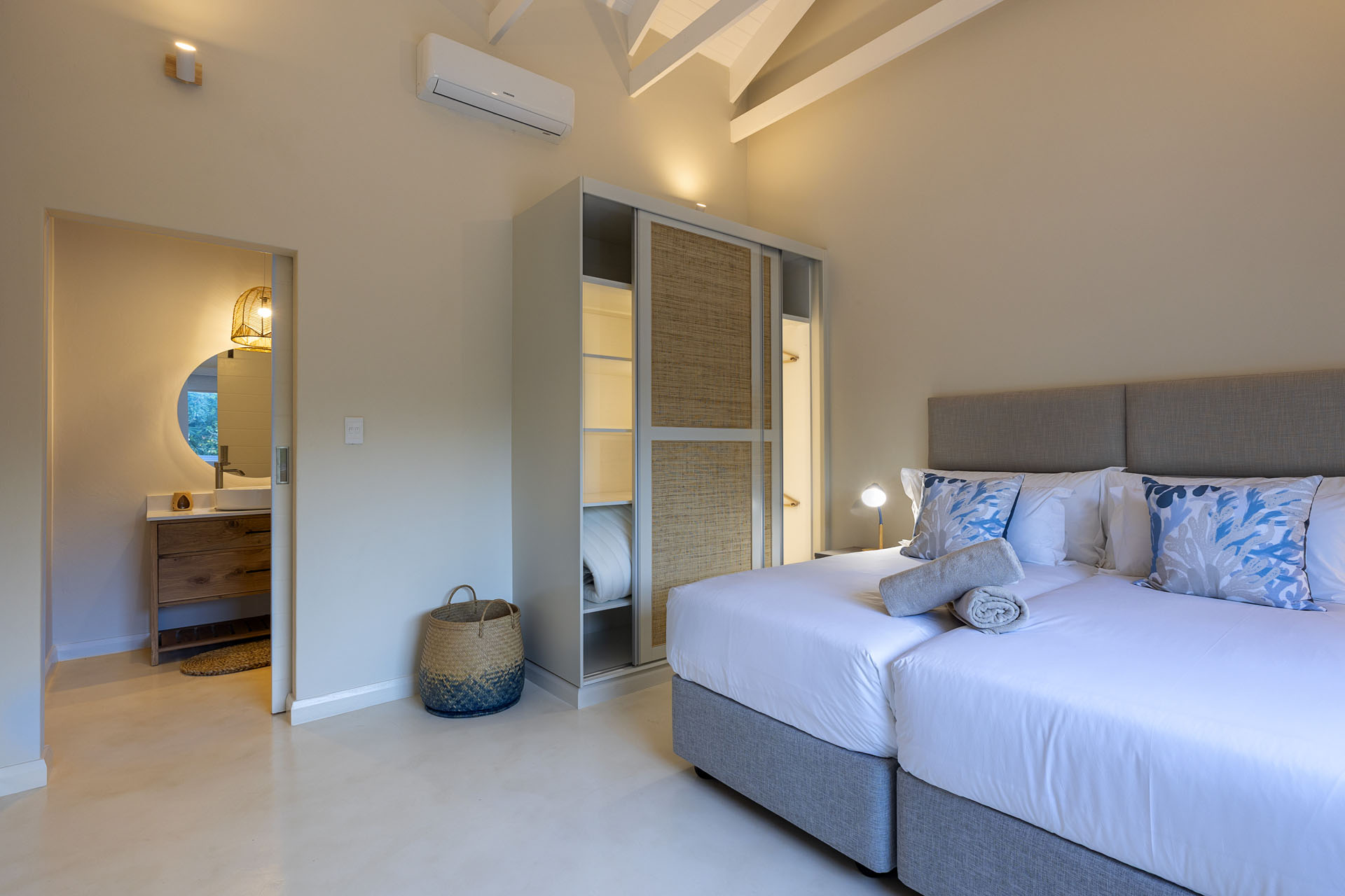 Bedroom with natural tones