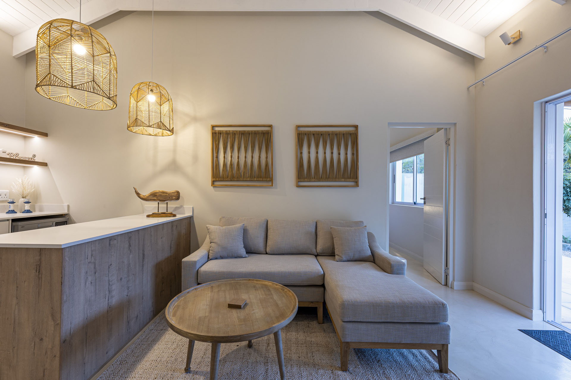 Living room with natural textures